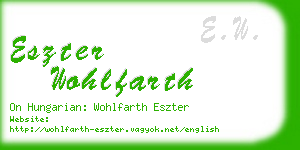 eszter wohlfarth business card